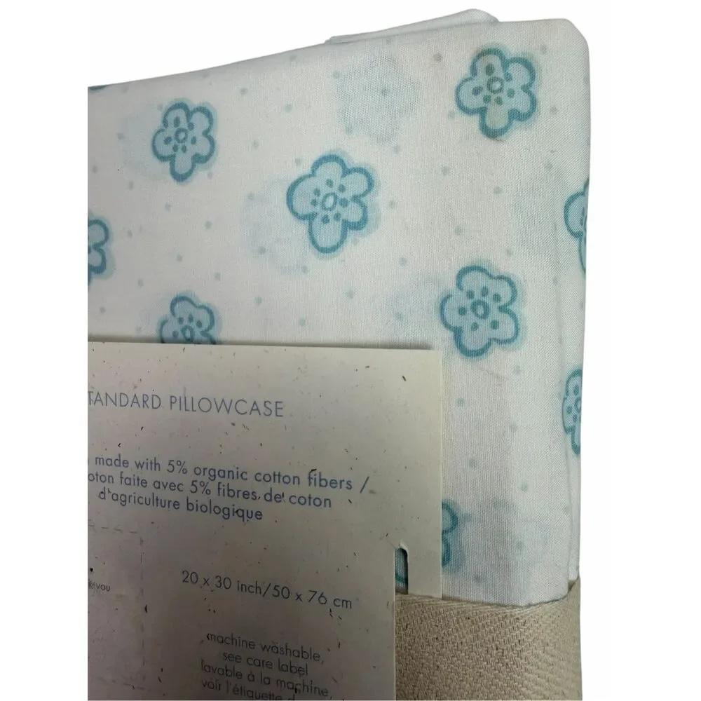 Pottery Barn Kids Karina Light Blue Standard Pillowcase